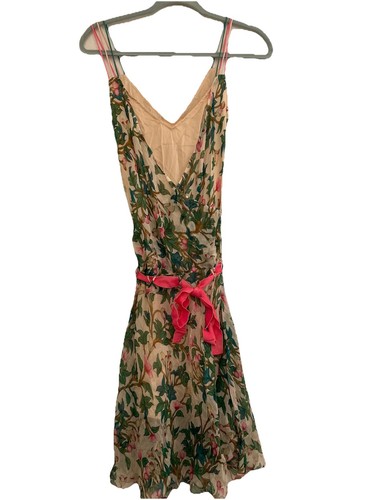 VTG RARE Diane Von Furstenberg Healing Garden Belted Dress 100% Silk NWT SZ2