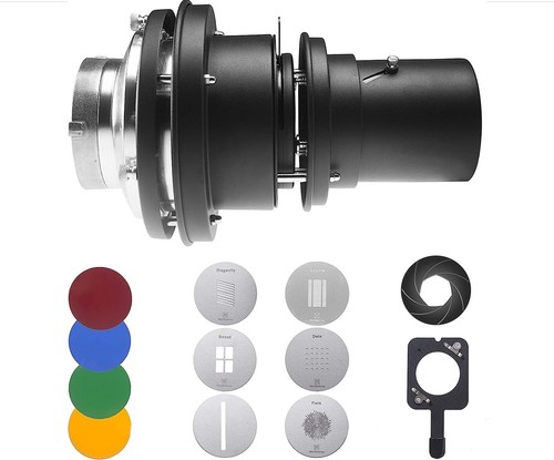 Bowens Mount Optical Snoot Conical  Flash Projector Attachment  Spotlight Sno...