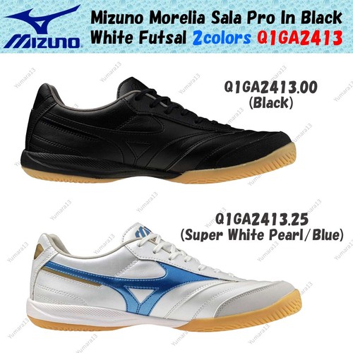 Mizuno Morelia Sala Pro In Black White Futsal 2colors Q1GA2413 US 4 14 New