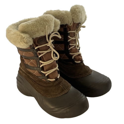 Stivali Columbia Sierra Summette taglia 8 Wmns marroni isolati impermeabili invernali neve