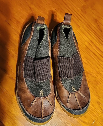 Scarpa Merrell Montreal Artek suola donna 9 5 pelle castagno lana slip on
