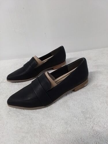 BRANDBLACK Mocassini donna Dr. Scholl's Faxon neri in pelle con tacco basso taglia 9