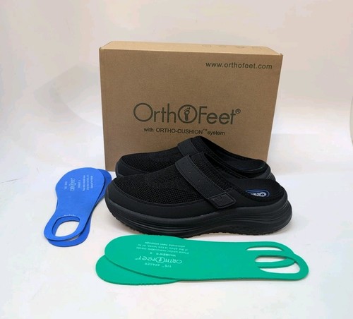 Orthofeet Iris Stretch Slip On Adjustable Fit for Comfort US 9 Black (61041)