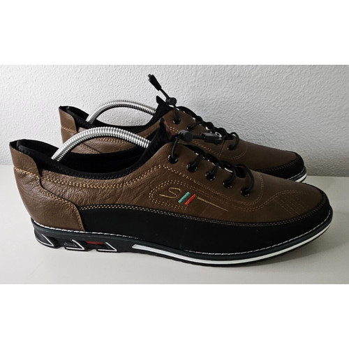 BRANDBLACK Scarpe Kikwo uomo taglia 13 (EU 47) casual pelle marrone nero leggere comode