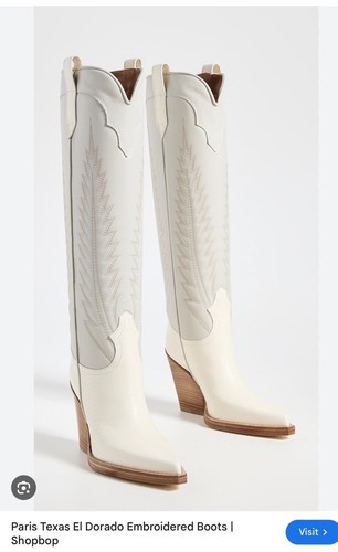 New Never worn Paris Texas El dorado Embroidered Tall Cowboy Boots