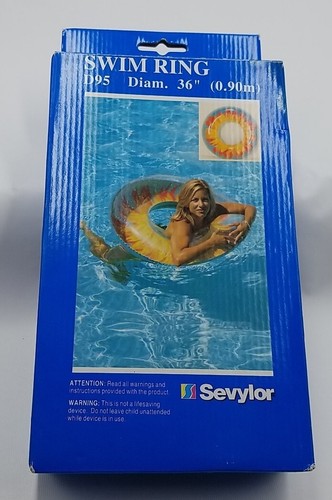 Sevylor Vintage Swim Ring Pool Float NEW Rare 36" New Tube Inflatable