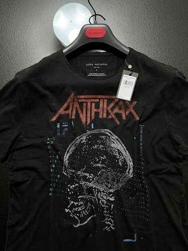 John Varvatos Thrash Metal Collection   “Anthrax”   ‘93 White Noise Tour   NWT