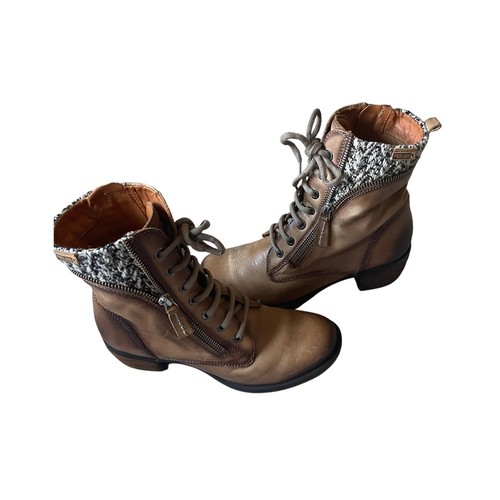 Stivaletti stringati Pikolinos donna adolescente Le Mans in pelle Siena taglia 37 6 5