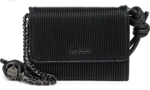 NWT Steve Madden Beden Crossbody Bag  Black  purse card hol MSRP $78