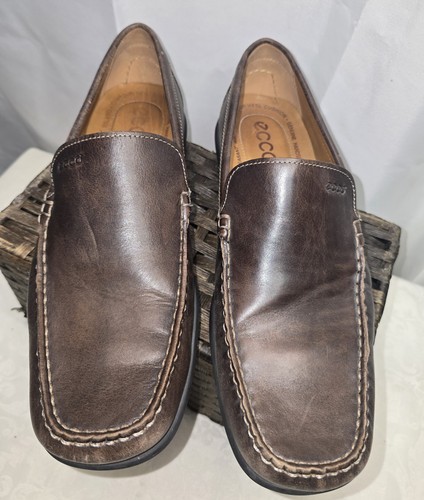 Ecco 590 Brown Men's leather Driving Moccasin loafers size US 12 EUR 46