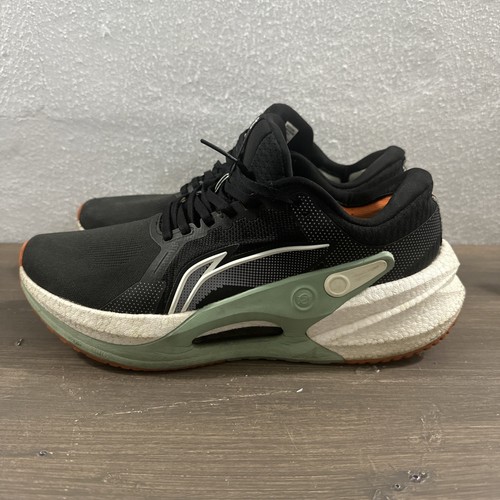 Li Ning Furious Rider 7 Black Green Orange Size 10.5 US Men Sneakers Shoes