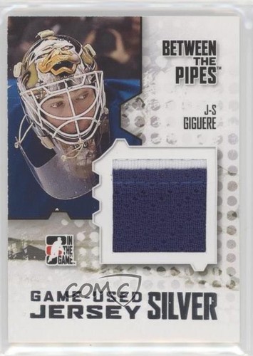 JS COLLECTIONS 2009 10 ITG Between the Pipes Jersey Silver Jean Sebastien Giguere J S #M 13