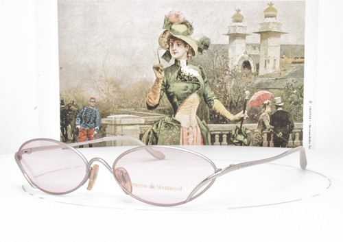 VIVIENNE WESTWOOD OVAL Eyeglasses Titanium Vintage Pearly SILVER 53mm 003 E33