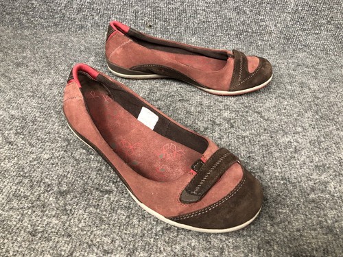 Merrell Womens Sz 8 Allegro Mary Jane Flats Loafers Shoes Red Mahogany Leather
