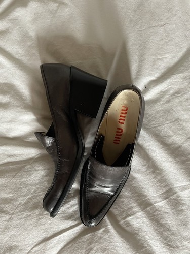Miu Miu Vintage Dark Brown Loafers Shoes EU 39