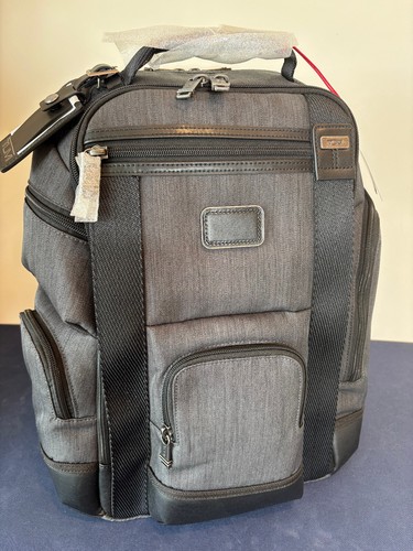NWT Tumi HEDRICK Deluxe Brief Pack Ballistic Nylon Backpack Gray & Black ($495)