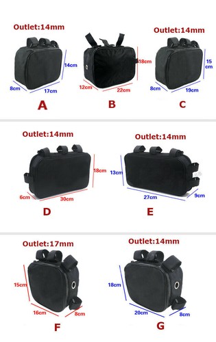 LI NING 12 size Bicycle Bike Tube Frame Pack Bag Case Battery li ion Box Storage Hanging