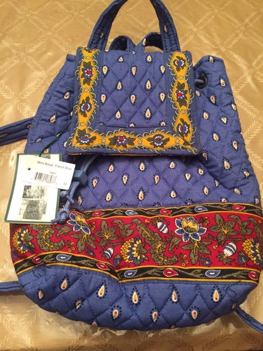 Vera Bradley French Blue And Marig Backpack $70
