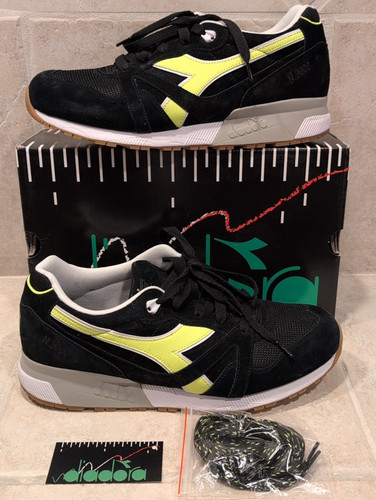 Diadora x Patta N9000 'Game On' Black Yellow Made Italy Size 13US 12.5UK 47.5EU