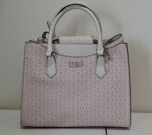 NWT GUESS HENSLEY LIGHT ROSE LOGO CONVERTIBLE CROSSBODY HANDBAG PURSE CC888306