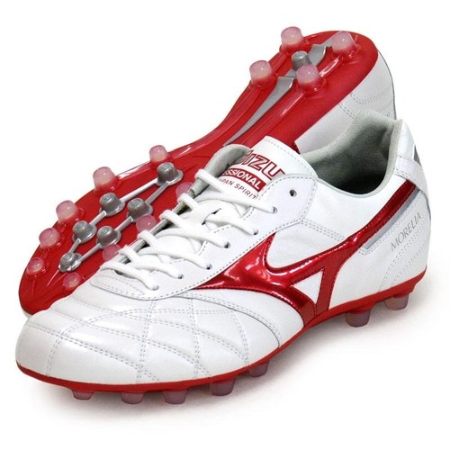 Tacchetti calcio Mizuno Morelia II JAPAN AG P1GA250360 bianco rosso rubino NUOVI