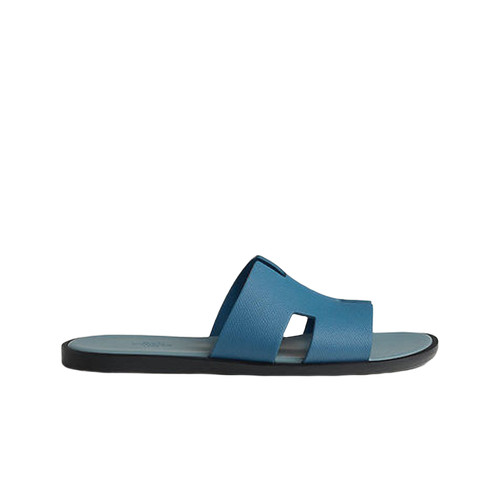 HERMÈS Hermes Izmir Sandal Epsom & Bleu Bleuet Gris Antarctique