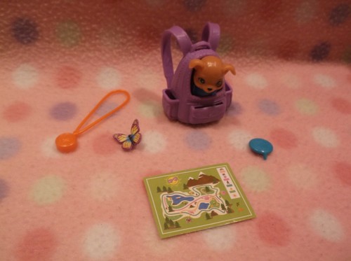 STATE BAGS Barbie Doll Pet Puppy Backpack Butterfly Map Compass Accessory #6 Mattel New!