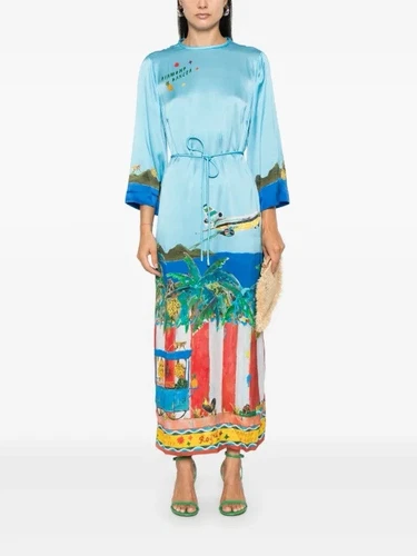 Alemais All Aboard Midi Dress Multi Size 10
