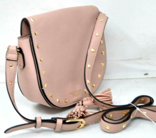 UNDERCOVER Victoria's Secret Blush Crossbody Saddle Bag Purse Pink Studded Tassels