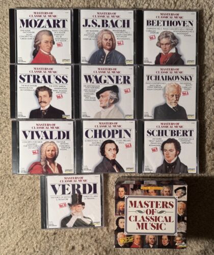 JS COLLECTIONS Masters of Classical Music 10 Disc CD Box Set (Oct 1990 Laserlight) 3 CDs New