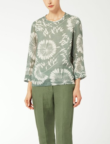 S MAX MARA 100% Ramie Linen Top GOL   Italian 50   US 16