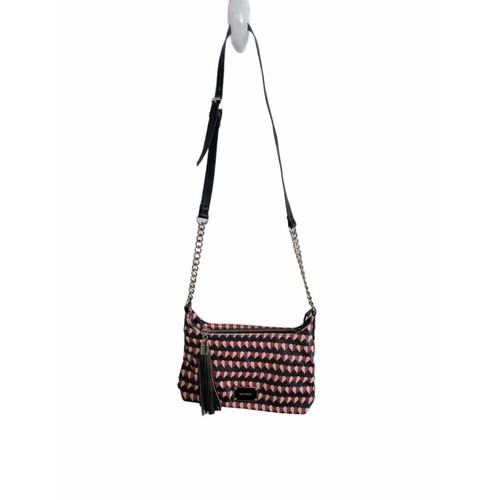 Nine West Red White Heart Blue Purse Handbag Tassle Zipper Crossbody Patriotic