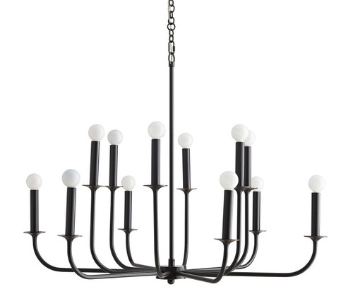 New Open Box Arteriors Home Breck Small Chandelier 89344 12 Light Bronze