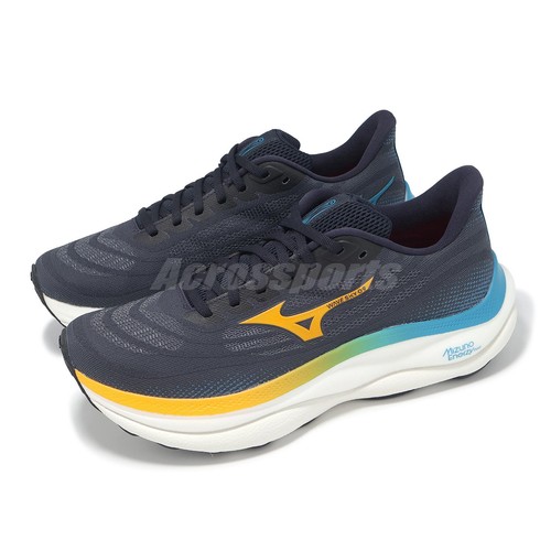 Mizuno Wave Sky 9 Navy Orange Men Runner Road Running Jogging Shoes J1GC2502 01