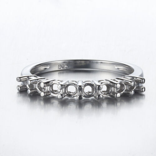 Wedding & Anniversary Bands Setting 2.7 3.25mm Round Ring Sterling Silver 925