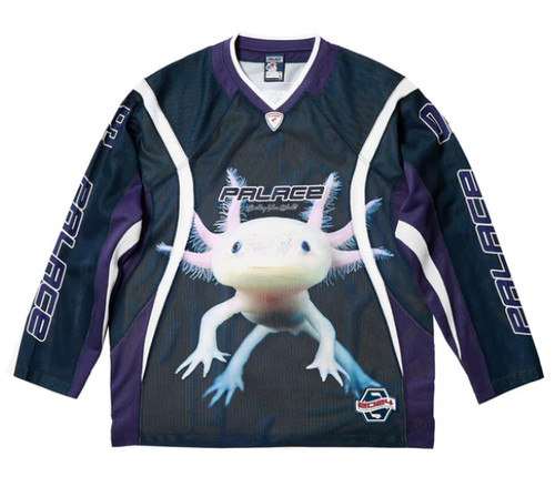 Palace Building Your World Hockey Jersey Purple Axolotl Size XXL FW24 In hand