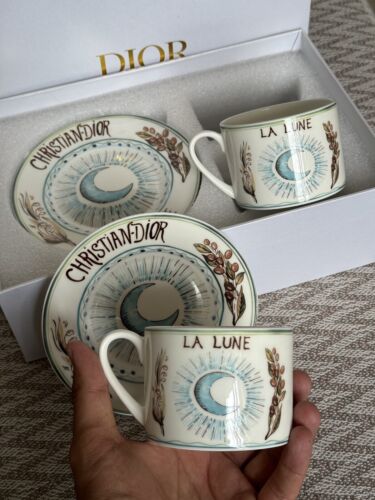 sets of two DIOR afternoon tea sets  coffee cup  made of bone