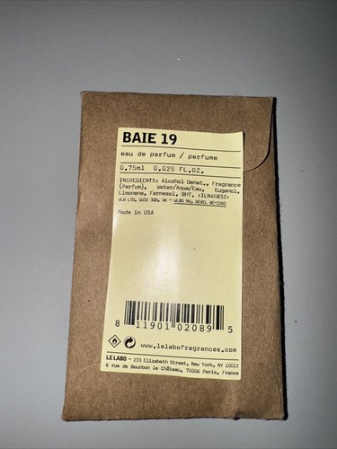 Le Labo Baie 19 0.025 fl oz Unisex Eau de Parfum