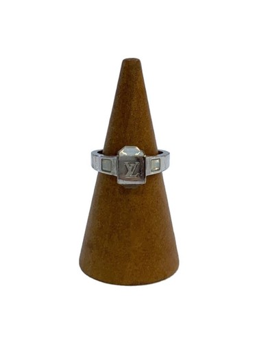 Anello LOUIS VUITTON Berg Gamble_Damier Ebene_SLV placcato misura 12 Swarovski