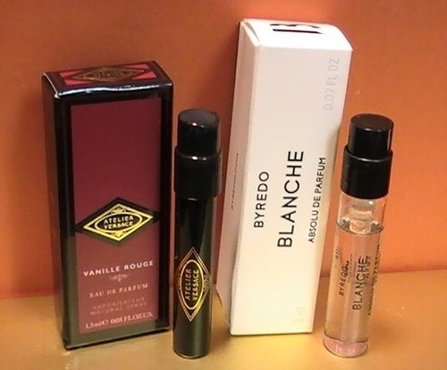 ATELIER VERSACE VANILLE ROUGE  EDP & BYREDO  BLANCHE ABSOLU DE PARFUM  2 NEW SMP