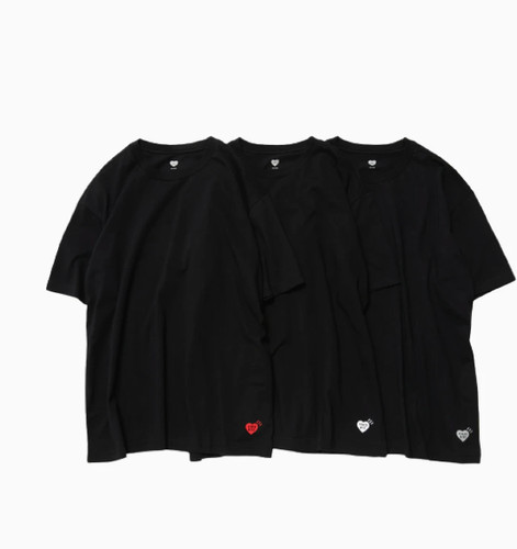Human Made T Shirts Black (3 Pack)   Brand New 100% Authentic