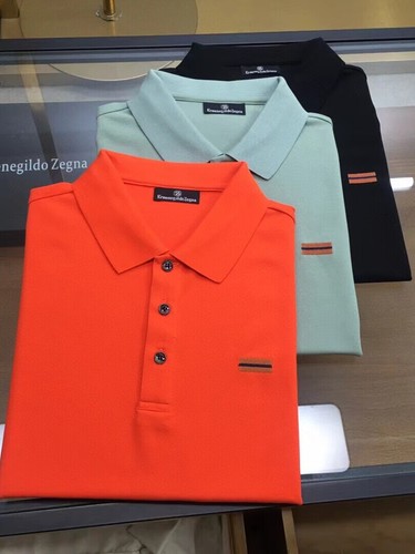 ERMENEGILDO ZEGNA z)e)g)n)a Men's lapel shirt short s