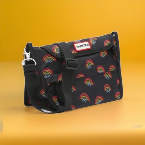ROOP HUNTER Original Packable Crossbody Bag Mini Rainbow Pride Print NWT
