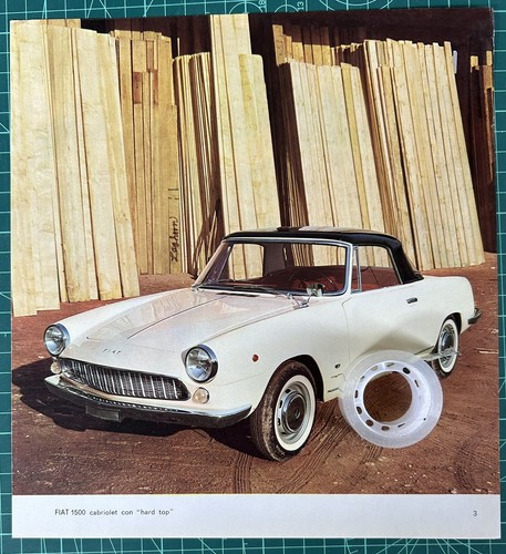 1963 Fiat 1500 Cabriolet Hard Top Todosano Advertising