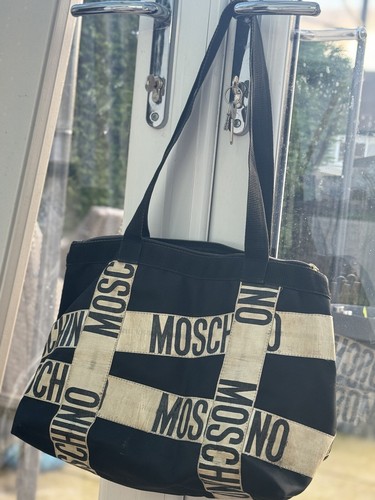 Moschino Vintage Anni '90 Borsa Tote in Nylon Vedi foto!
