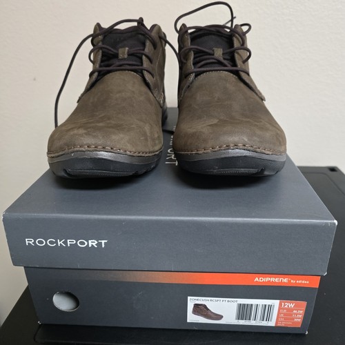 Rockport Adiprene By Adidas Mens Size 12 Wide ZoneCush RCS Plain Toe Boots (NWB)