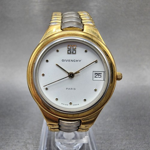 Orologio Givenchy Kashmir donna 31mm quadrante bianco bicolore data tondo batteria nuova
