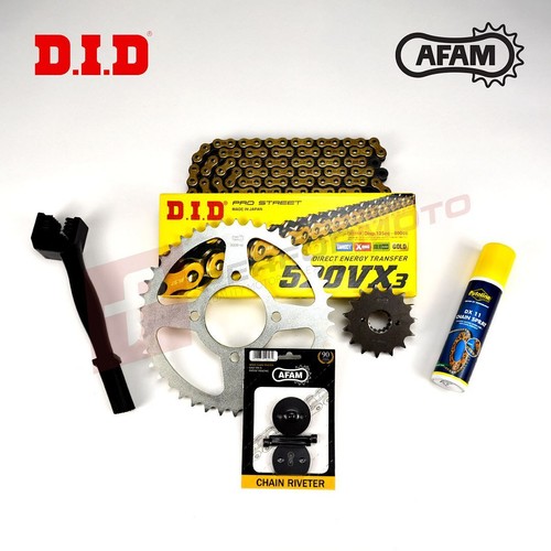 DID AFAM VXGB X Ring Gold Chain and Sprocket Kit fits Kawasaki ZX7RR N1 2 96 98