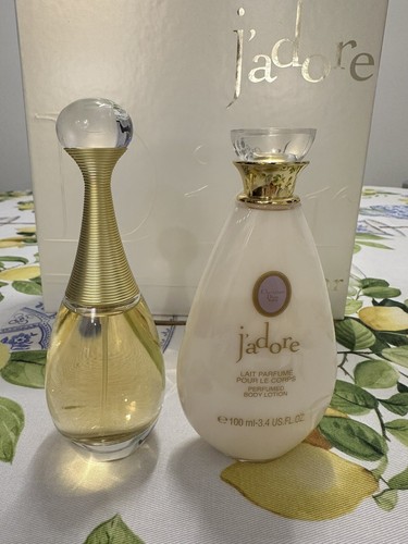VINTAGE DIOR J'ADORE 2 PIECE GIFT SET EAU DE PARFUM SPRAY 50ML 1.7 Fl. oz NIB