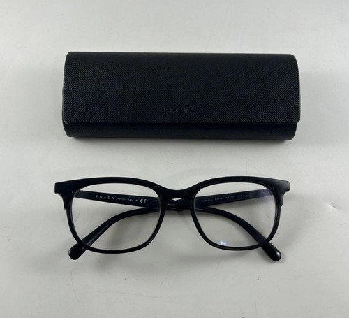Prada Eyeglasses Frame Only Italy VPR 05V 264 101 53 19 145 Black Matte Full Rim